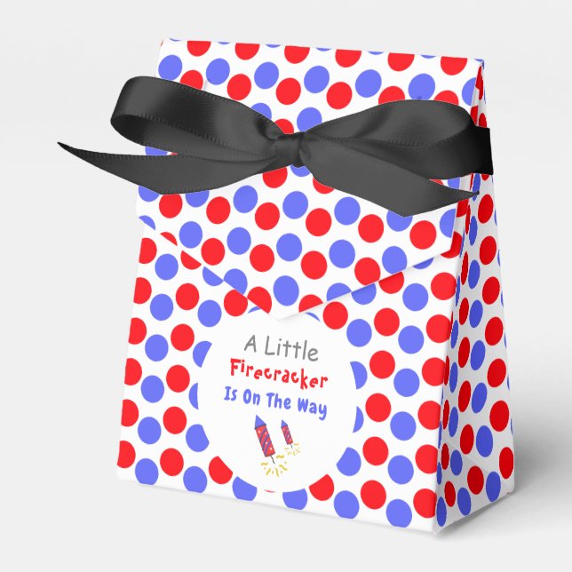 A Little Firecracker Is On The Way Favour Box (Front Side)