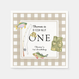 A little Fisherman Birthday Party Napkin