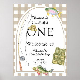 A little Fisherman Birthday Party Welcome Poster