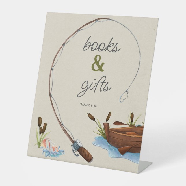 A Little Fisherman Books & Gifts Baby Shower Pedestal Sign (Front)