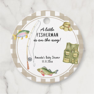 A little fisherman is on the way Baby Shower  Favour Tags