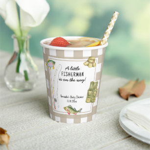 A little fisherman is on the way Baby Shower  Paper Cups