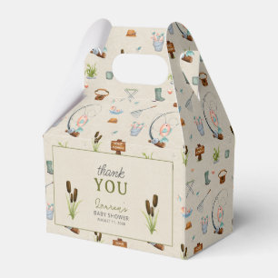 A Little Fisherman Thank You Script Baby Shower Favour Box