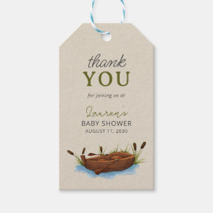 A Little Fisherman Thank You Script Baby Shower  Gift Tags
