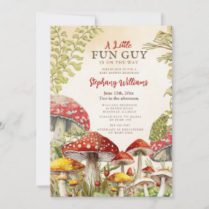 A Little Fun Guy Baby Shower Invitation Woodland