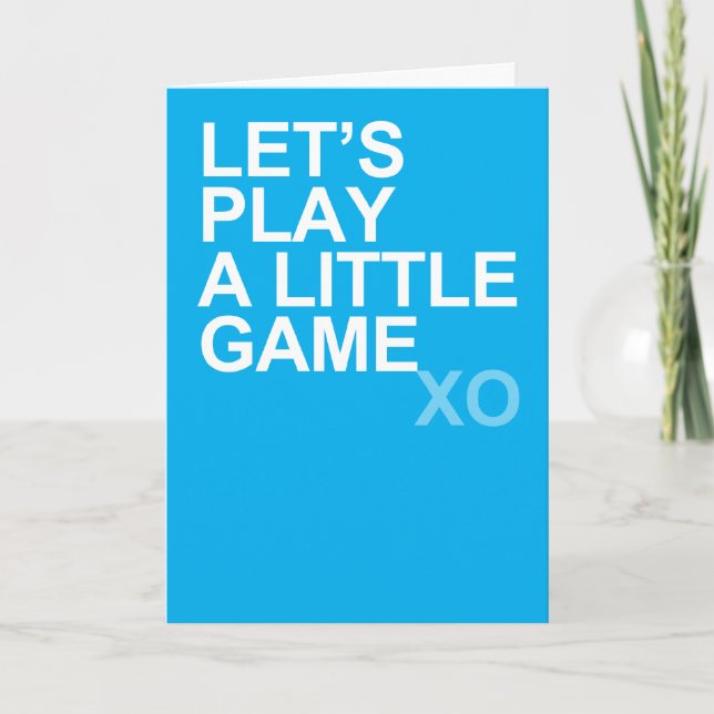 A Little Game (xo) Card (Front)