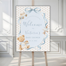 A Little Gentleman Blue Boy Bear Baby Foam Boards