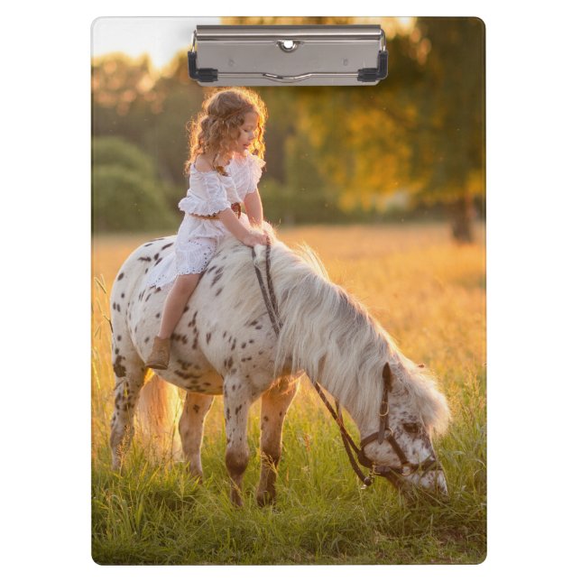 a little girl and her pony clipboard (Front)