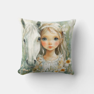 A Little Girl with a Horse Cushion