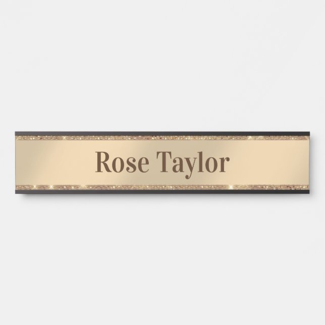 A little Glitter Rose Gold  Door Sign (Front)