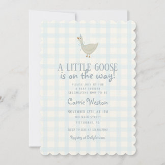 A Little Goose Boy Baby Shower Invitation