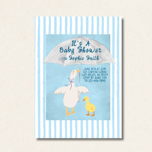 A Little Goose Is On The Way Storybook Baby Shower Invitation