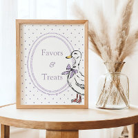 A Little Goose Purple Polkadot Baby Shower