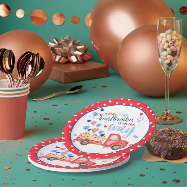 A Little Heartbreaker Baby Shower Plate (Multi)