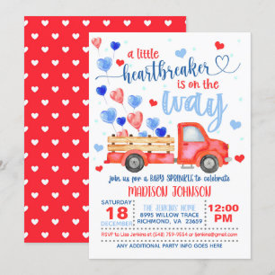 A Little Heartbreaker is On the Way Baby Sprinkle Invitation