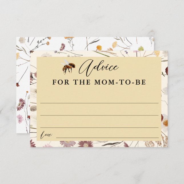 A little Honey Baby Shower Advice for Mum Card (Front/Back)