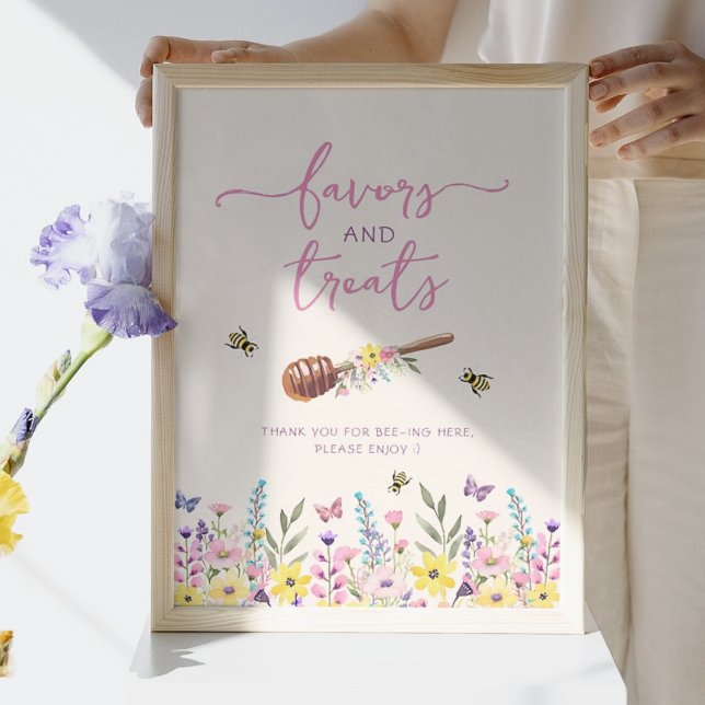 A Little Honey Baby Shower Favours & Treats Sign (Creator Uploaded)