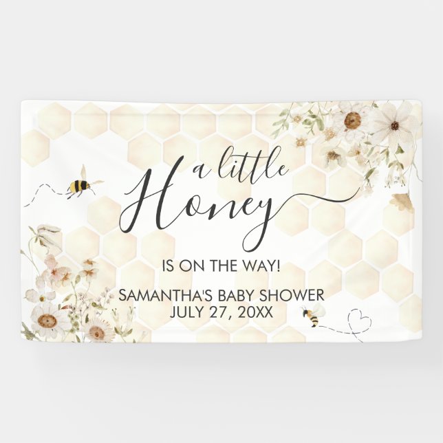 A Little Honey Bee Baby Shower Banner (Horizontal)