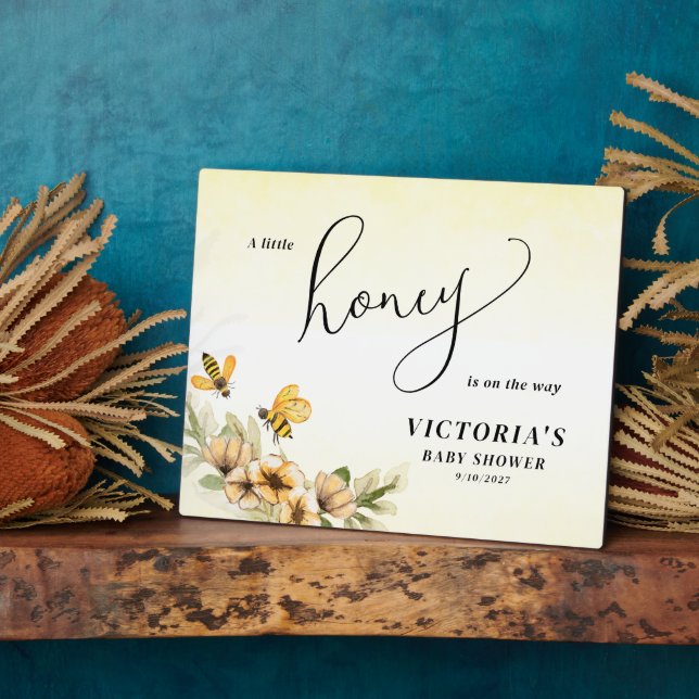A little honey bee Baby Shower Plaque (Side)