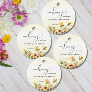  A little honey bee Baby Shower Round Favour Tags