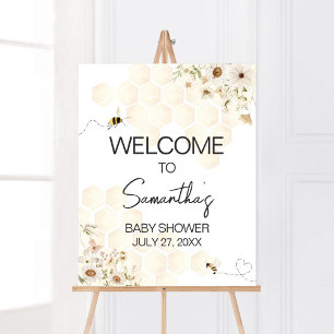 A Little Honey Bee Baby Shower Welcome Poster