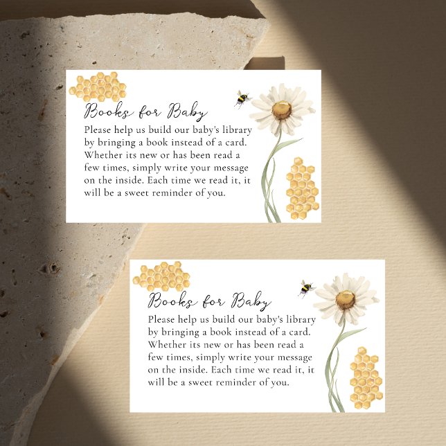 A Little Honey Bee Books For Baby Shower Request Enclosure Card (Creator Uploaded)