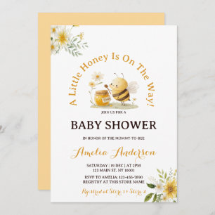 A Little Honey Bee Gender Neutral Baby Shower Invitation