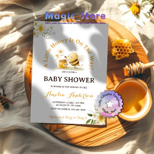A Little Honey Bee Gender Neutral Baby Shower Invitation