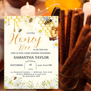 A Little Honey Bee is on the Way Baby Shower  Invitation