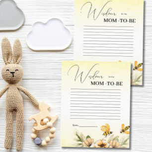 A Little Honey Bee Mum-to-be Advice Card