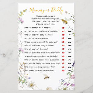 A Little Honey Bee Wildflower Mommy or Daddy