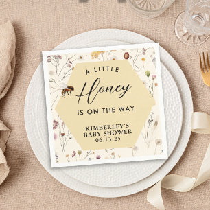 A little Honey Gender Neutral Baby Bee Baby Shower Napkin