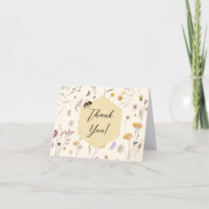 A little Honey Gender Neutral Baby Bee Baby Shower Thank You Card