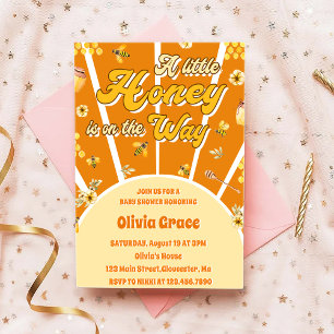 A Little Honey Is On The Way Baby Shower Invitation