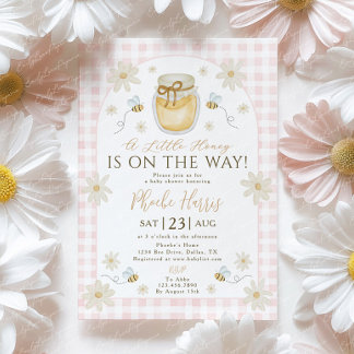A Little Honey is on the Way Baby Shower  Invitation