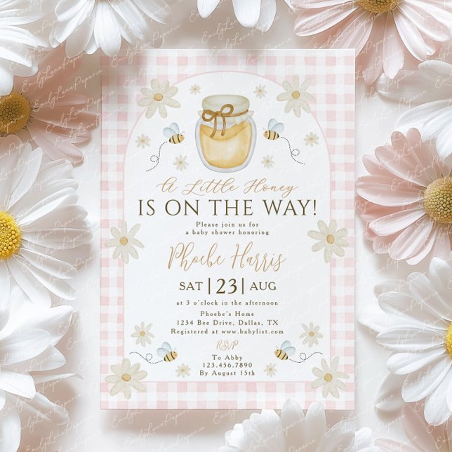 A Little Honey is on the Way Baby Shower  Invitation (Creator Uploaded)