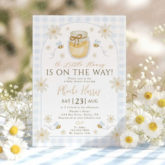 A Little Honey is on the Way Baby Shower  Invitation