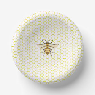 A little Honey Is On The Way Baby Shower Paper Plate