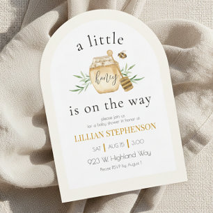 A Little Honey Is On The Way Bee Baby Shower Invitation