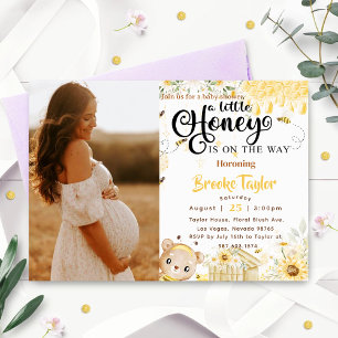 A Little Honey Is On The Way Bee Baby Shower  Invitation
