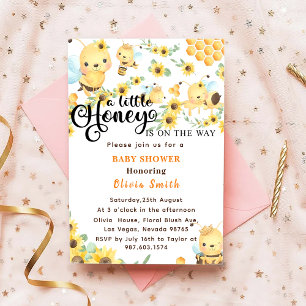 A Little Honey is On The Way Bee Baby Shower Invitation