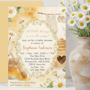 A Little Honey is on the Way Mum Baby Shower Invitation