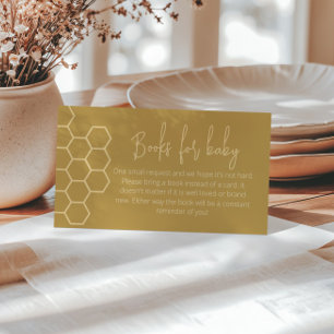 A Little Honey Minimal Baby Shower Books for Baby Enclosure Card