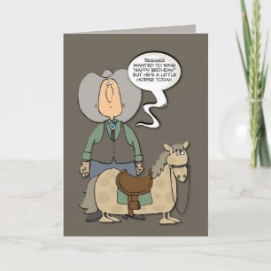 “A Little Horse” Funny Birthday Card