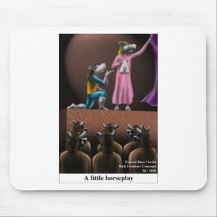 A Little Horse Play Funny Horse Cartoon Gifts Mouse Mat