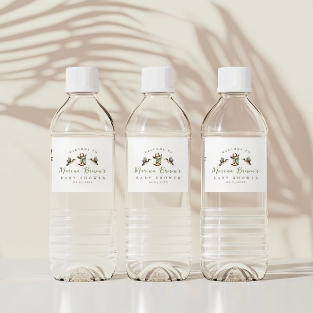A little hunter is on the way water bottle label (little hunter on the way waterbottle label)