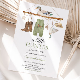 A Little Hunter On the Way Baby Shower Invitation