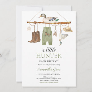 A Little Hunter On the Way Baby Shower Invitation