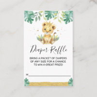 A Little King Lion Crown Baby Shower Diaper Insert