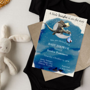 A Little Knight Dragon Baby Shower Invitation
